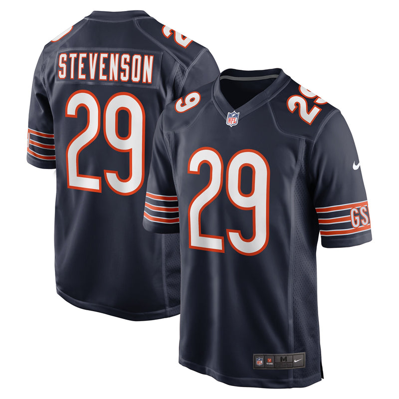 Tyrique Stevenson Chicago Bears Football Jersey, Navy Game Sportswear Jersey Shirt, Lightweight Breathable Athletic Jersey, Casual Gift for Men