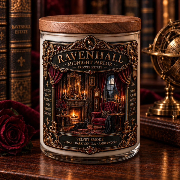 Some Places Never Truly Stay Empty - Ravenhall Midnight Parlor Candle - main