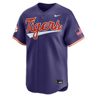 Clemson Tigers Baseball Jersey, Purple Limited Sportswear Jersey Shirt, Lightweight Breathable Athletic Jersey, Casual Gift for Men