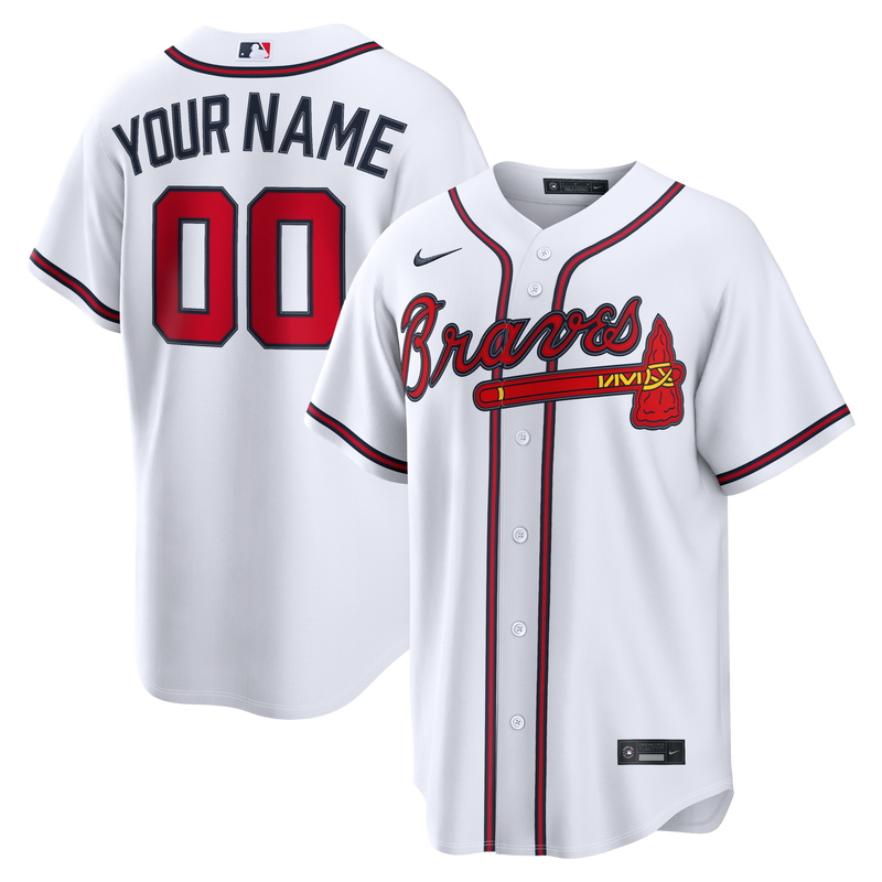 Atlanta Braves Baseball Jersey, White Sportswear Jersey Shirt, Lightweight Breathable Athletic Jersey, Casual Gift for Men, Style 2001925972