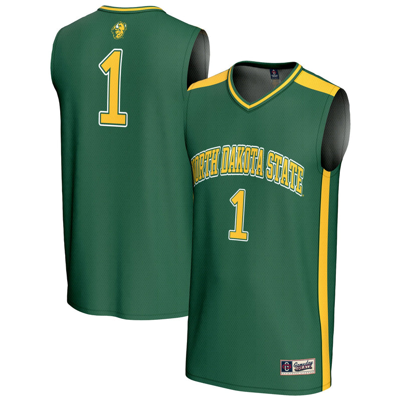 NDSU Bison Basketball Jersey, Green Fashion Lightweight Sportswear Jersey Shirt, Sleeveless Athletic Tank Jersey, Casual Gift for Men