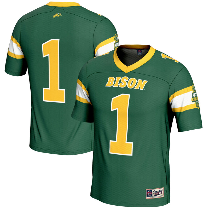 NDSU Bison Football Jersey, Green Fashion Sportswear Jersey Shirt, Lightweight Breathable Athletic Jersey, Casual Gift for Men, Style 202712343
