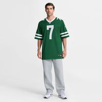 Geno Smith New York Jets Football Jersey, Green Game Sportswear Jersey Shirt, Lightweight Breathable Athletic Jersey, Casual Gift for Men