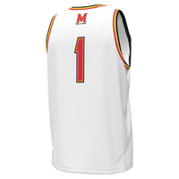 Maryland Terrapins Basketball Jersey, White Replica Sportswear Jersey Shirt, Sleeveless Athletic Tank Jersey, Casual Gift for Men