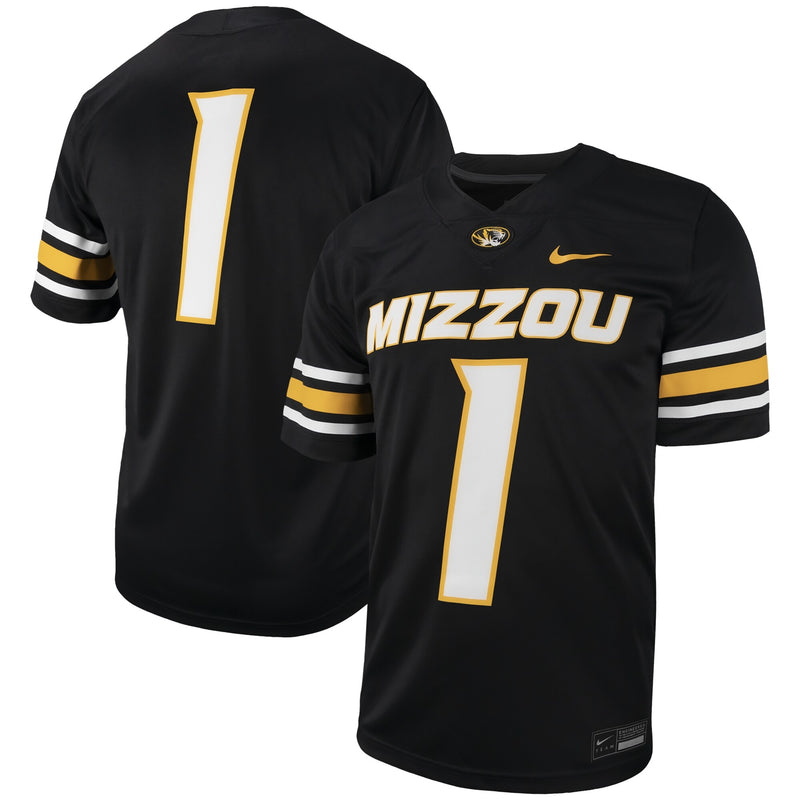 Missouri Tigers Football Jersey, Black Sportswear Jersey Shirt, Lightweight Breathable Athletic Jersey, Casual Gift for Men, Style 200353796