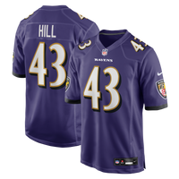 Justice Hill Baltimore Ravens Football Jersey, Purple Game Sportswear Jersey Shirt, Lightweight Breathable Athletic Jersey, Casual Gift for Men