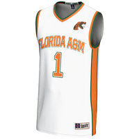 Florida A&M Rattlers Basketball Jersey, White Lightweight Sportswear Jersey Shirt, Sleeveless Athletic Tank Jersey, Casual Gift for Men