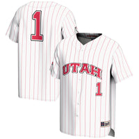 Utah Utes Baseball Jersey, White Fashion Lightweight Sportswear Jersey Shirt, Lightweight Breathable Athletic Jersey, Casual Gift for Men