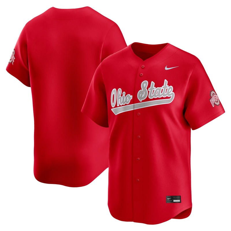 Ohio State Buckeyes Baseball Jersey, Scarlet Limited Sportswear Jersey Shirt, Lightweight Breathable Athletic Jersey, Casual Gift for Men