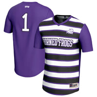 TCU Horned Frogs Soccer Jersey, Purple Fashion Lightweight Sportswear Jersey Shirt, Lightweight Breathable Athletic Jersey, Casual Gift for Men