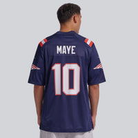 Drake Maye New England Patriots Football Jersey, Navy Game Sportswear Jersey Shirt, Lightweight Breathable Athletic Jersey, Casual Gift for Men