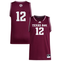 Texas A&M Aggies Basketball Jersey, Maroon Replica Swingman Sportswear Jersey Shirt, Sleeveless Athletic Tank Jersey, Casual Gift for Men