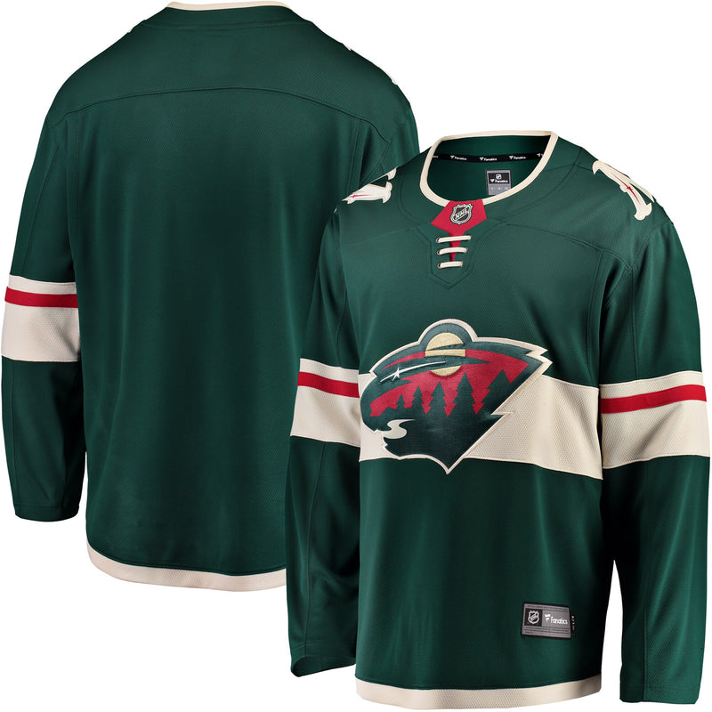 Minnesota Wild Hockey Jersey, Green Breakaway Sportswear Jersey Shirt, Long Sleeve Hockey Sweater Jersey, Casual Gift for Men, Style 2793235