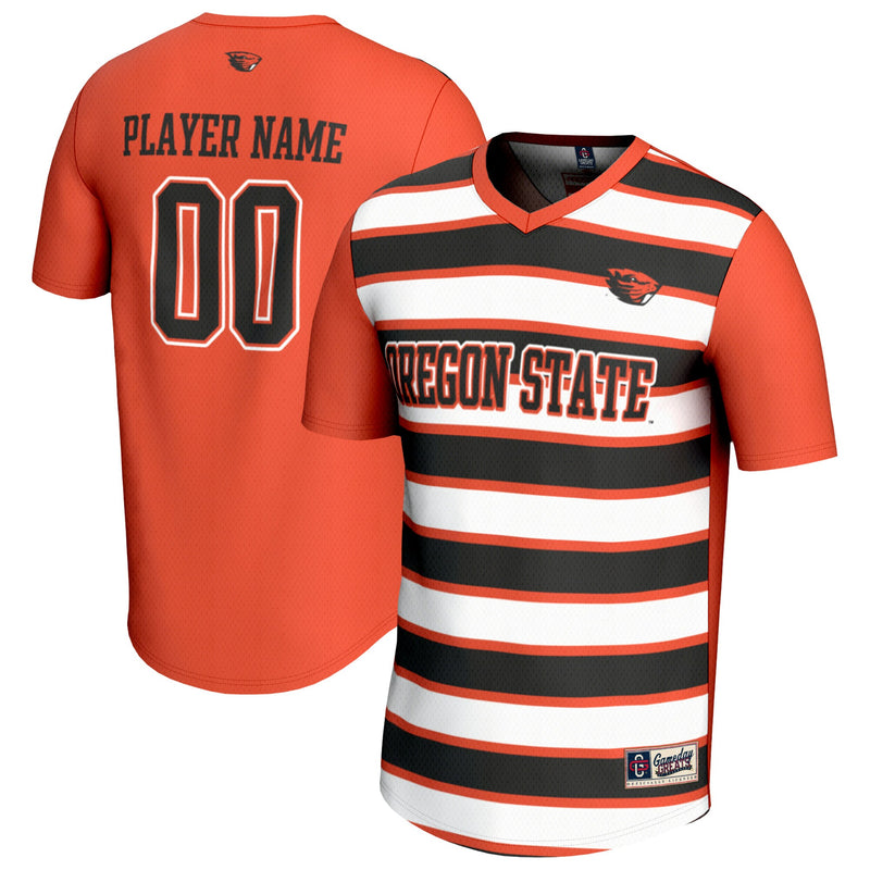 Oregon State Beavers Soccer Jersey, Orange/Black Fashion Sportswear Jersey Shirt, Lightweight Breathable Athletic Jersey, Casual Gift for Men