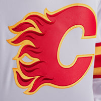 Calgary Flames Hockey Jersey, White Premium Away Sportswear Jersey Shirt, Long Sleeve Hockey Sweater Jersey, Casual Gift for Men