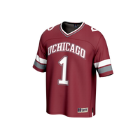 UChicago Maroons Football Jersey, Maroon Fashion Sportswear Jersey Shirt, Lightweight Breathable Athletic Jersey, Casual Gift for Men