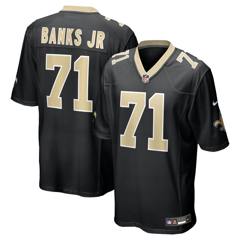 Kelvin Banks Jr. New Orleans Saints Football Jersey, Black Sportswear Jersey Shirt, Lightweight Breathable Athletic Jersey, Casual Gift for Men