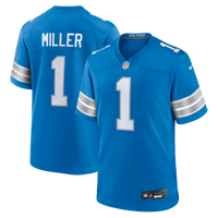 Blake Miller Detroit Lions Football Jersey, Blue Game Sportswear Jersey Shirt, Lightweight Breathable Athletic Jersey, Casual Gift for Men