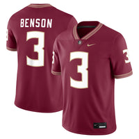 Trey Benson Garnet Florida Football Jersey, Game Sportswear Jersey Shirt, Lightweight Breathable Athletic Jersey, Casual Gift for Men
