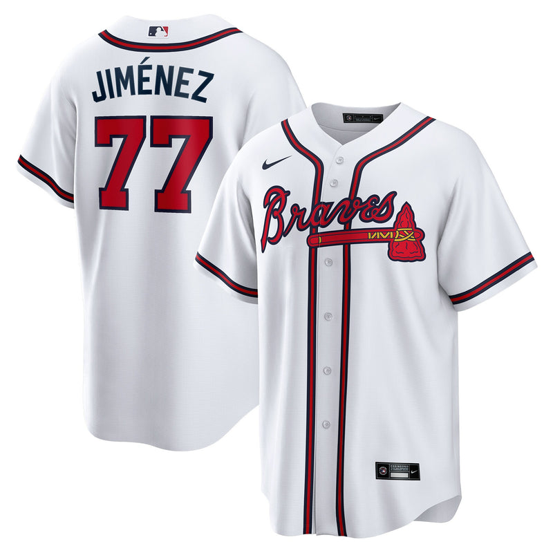 Joe Jiménez Atlanta Braves Baseball Jersey, White Replica Sportswear Jersey Shirt, Lightweight Breathable Athletic Jersey, Casual Gift for Men
