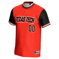 Texas Tech Red Raiders Softball Jersey, Lightweight Sportswear Jersey Shirt, Lightweight Breathable Athletic Jersey, Casual Gift for Men