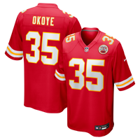 Christian Okoye Kansas City Chiefs Football Jersey, Red Sportswear Jersey Shirt, Lightweight Breathable Athletic Jersey, Casual Gift for Men