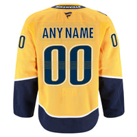 Nashville Predators Hockey Jersey, Gold Authentic Home Sportswear Jersey Shirt, Long Sleeve Hockey Sweater Jersey, Casual Gift for Men