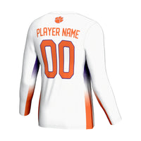 Clemson Tigers Volleyball Jersey, White Sportswear Jersey Shirt, Lightweight Breathable Athletic Jersey, Casual Gift for Men, Style 200461784