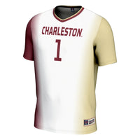 Charleston Cougars Soccer Jersey, White Lightweight Sportswear Jersey Shirt, Lightweight Breathable Athletic Jersey, Casual Gift for Men