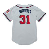 Greg Maddux Atlanta Braves Baseball Jersey, Gray Authentic Sportswear Jersey Shirt, Lightweight Breathable Athletic Jersey, Casual Gift for Men