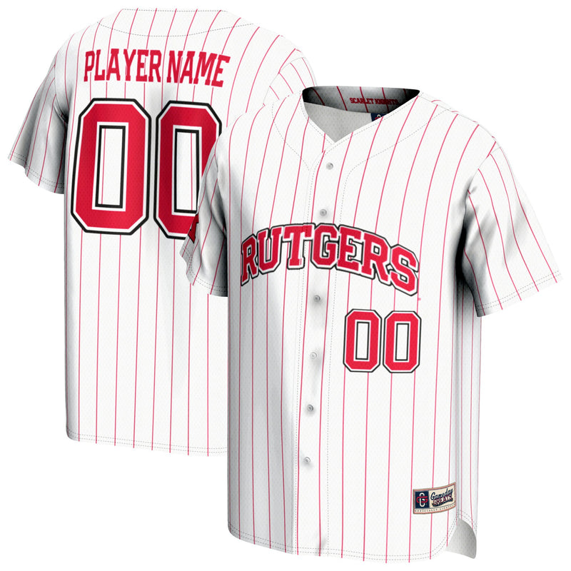 Rutgers Scarlet Knights Baseball Jersey, White Lightweight Sportswear Jersey Shirt, Lightweight Breathable Athletic Jersey, Casual Gift for Men