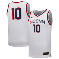 UConn Huskies Basketball Jersey, White Replica Sportswear Jersey Shirt, Sleeveless Athletic Tank Jersey, Casual Gift for Men, Style 203374451