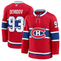 Ivan Demidov Montreal Canadiens Hockey Jersey, Red Premium Home Sportswear Jersey Shirt, Long Sleeve Hockey Sweater Jersey, Casual Gift for Men