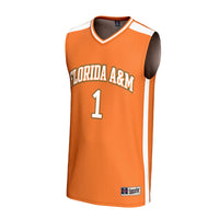 Florida A&M Rattlers Basketball Jersey, Orange Fashion Lightweight Sportswear Jersey Shirt, Sleeveless Athletic Tank Jersey, Casual Gift for Men