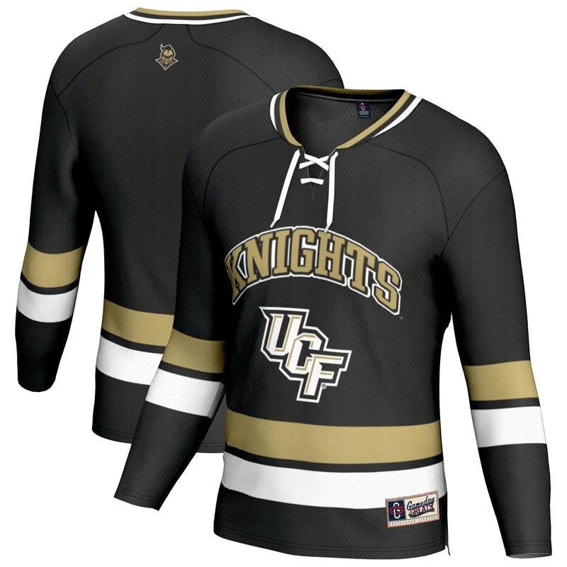 UCF Knights Hockey Jersey, Black Sportswear Jersey Shirt, Long Sleeve Hockey Sweater Jersey, Casual Gift for Men