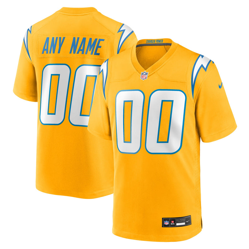 Los Angeles Chargers Football Jersey, Gold Game Alternate Sportswear Jersey Shirt, Lightweight Breathable Athletic Jersey, Casual Gift for Men