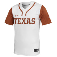 Texas Longhorns Softball Jersey, White Limited Sportswear Jersey Shirt, Lightweight Breathable Athletic Jersey, Casual Gift for Men