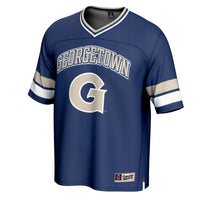 Georgetown Hoyas Spirit Football Jersey, Navy Sportswear Jersey Shirt, Lightweight Breathable Athletic Jersey, Casual Gift for Men