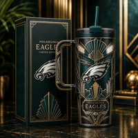 PHI Deco - Eagle Crest on a Gold-Lined Tumbler