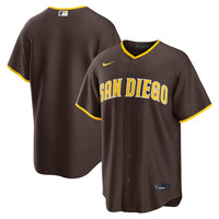 San Diego Padres Baseball Jersey, Brown Replica Sportswear Jersey Shirt, Lightweight Breathable Athletic Jersey, Casual Gift for Men