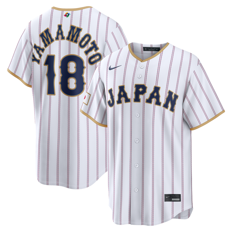 Japan Yoshinobu Yamamoto White 2026 World Classic Baseball Jersey, Sportswear Jersey Shirt, Lightweight Athletic Jersey, Casual Gift for Men