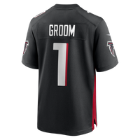 Number Groom Atlanta Falcons Football Jersey, Black Game Sportswear Jersey Shirt, Lightweight Breathable Athletic Jersey, Casual Gift for Men