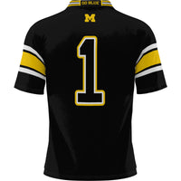Michigan Wolverines Football Jersey, Black Sportswear Jersey Shirt, Lightweight Breathable Athletic Jersey, Casual Gift for Men