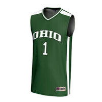 Ohio Bobcats Basketball Jersey, Green Fashion Lightweight Sportswear Jersey Shirt, Sleeveless Athletic Tank Jersey, Casual Gift for Men