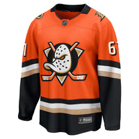 Cutter Gauthier Anaheim Ducks Hockey Jersey, Orange Breakaway Sportswear Jersey Shirt, Long Sleeve Hockey Sweater Jersey, Casual Gift for Men