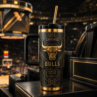 CHI Deco - Gold Bull Emblem on Black Tumbler