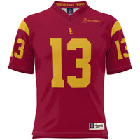 USC Trojans Football Jersey, Cardinal Lightweight Sportswear Jersey Shirt, Lightweight Breathable Athletic Jersey, Casual Gift for Men