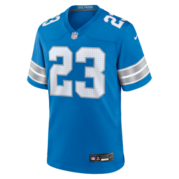 Detroit Lions Rock Ya-Sin Blue Team Game Jersey