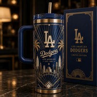 LAD Deco - Gold Linework and Midnight Blue Drinkware