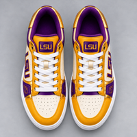 Purple and Gold Standard - LSU Low Top Sneakers
